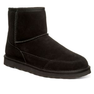 💲Copy sz 7 100% Genuine Suede & Wool Blend lining Black Pawz by Bearpaw